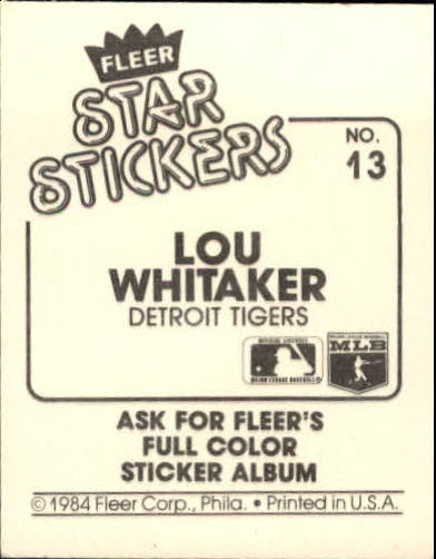 B5769- 1984 Fleer Stickers Baseball Card #s 1-126 -You Pick- 15+ FREE US SHIP - Picture 27 of 231