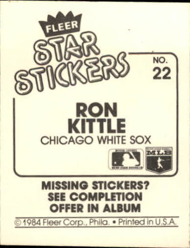 B5769- 1984 Fleer Stickers Baseball Card #s 1-126 -You Pick- 15+ FREE US SHIP - Picture 39 of 231