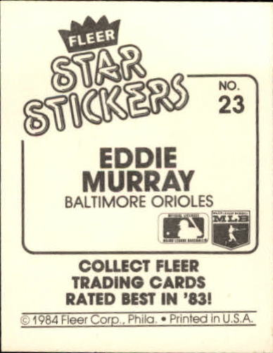 B5769- 1984 Fleer Stickers Baseball Card #s 1-126 -You Pick- 15+ FREE US SHIP - Picture 41 of 231