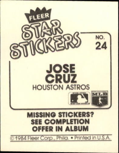 B5769- 1984 Fleer Stickers Baseball Card #s 1-126 -You Pick- 15+ FREE US SHIP - Picture 43 of 231