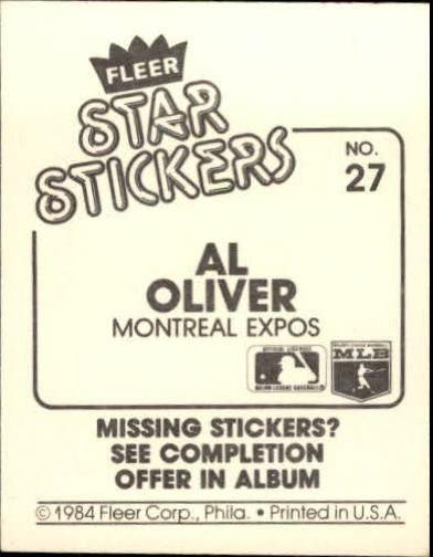 B5769- 1984 Fleer Stickers Baseball Card #s 1-126 -You Pick- 15+ FREE US SHIP - Picture 49 of 231