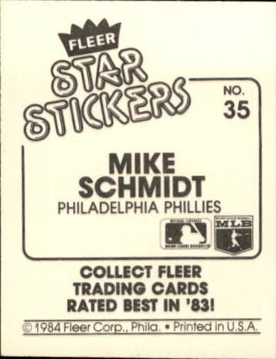 B5769- 1984 Fleer Stickers Baseball Card #s 1-126 -You Pick- 15+ FREE US SHIP - Picture 61 of 231