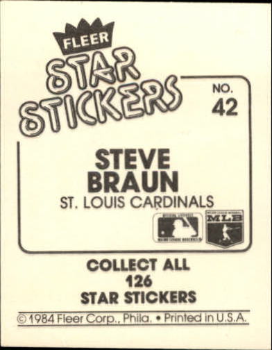 B5769- 1984 Fleer Stickers Baseball Card #s 1-126 -You Pick- 15+ FREE US SHIP - Picture 75 of 231