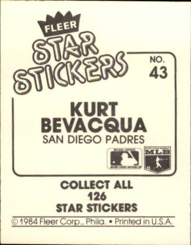 B5769- 1984 Fleer Stickers Baseball Card #s 1-126 -You Pick- 15+ FREE US SHIP - Picture 77 of 231