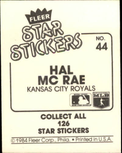 B5769- 1984 Fleer Stickers Baseball Card #s 1-126 -You Pick- 15+ FREE US SHIP - Picture 79 of 231