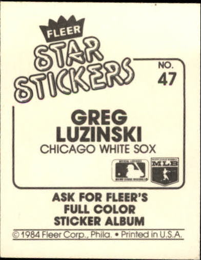 B5769- 1984 Fleer Stickers Baseball Card #s 1-126 -You Pick- 15+ FREE US SHIP - Picture 85 of 231