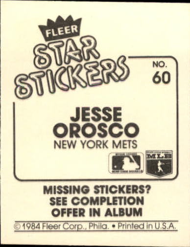 B5769- 1984 Fleer Stickers Baseball Card #s 1-126 -You Pick- 15+ FREE US SHIP - Picture 107 of 231