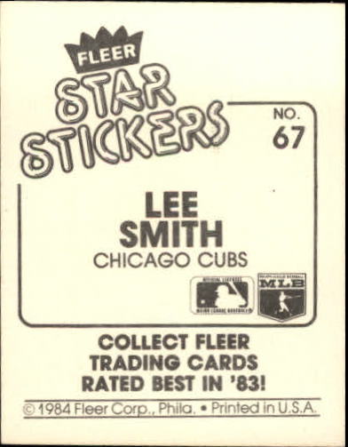 B5769- 1984 Fleer Stickers Baseball Card #s 1-126 -You Pick- 15+ FREE US SHIP - Picture 121 of 231