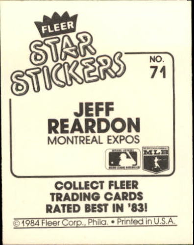 B5769- 1984 Fleer Stickers Baseball Card #s 1-126 -You Pick- 15+ FREE US SHIP - Picture 128 of 231
