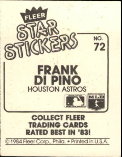 B5769- 1984 Fleer Stickers Baseball Card #s 1-126 -You Pick- 15+ FREE US SHIP - Picture 130 of 231