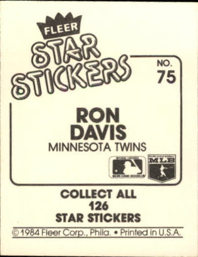 B5769- 1984 Fleer Stickers Baseball Card #s 1-126 -You Pick- 15+ FREE US SHIP - Picture 136 of 231