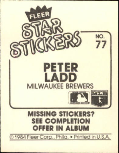 B5769- 1984 Fleer Stickers Baseball Card #s 1-126 -You Pick- 15+ FREE US SHIP - Picture 140 of 231