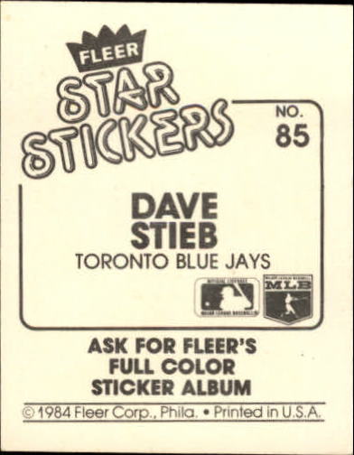 B5769- 1984 Fleer Stickers Baseball Card #s 1-126 -You Pick- 15+ FREE US SHIP - Picture 156 of 231