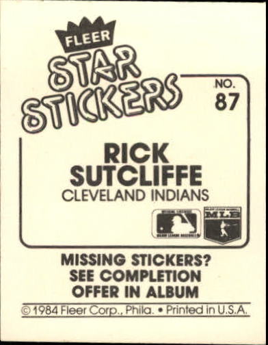B5769- 1984 Fleer Stickers Baseball Card #s 1-126 -You Pick- 15+ FREE US SHIP - Picture 160 of 231