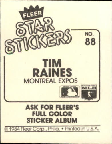 B5769- 1984 Fleer Stickers Baseball Card #s 1-126 -You Pick- 15+ FREE US SHIP - Picture 162 of 231
