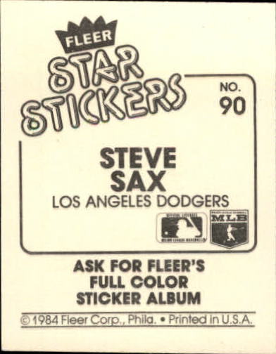 B5769- 1984 Fleer Stickers Baseball Card #s 1-126 -You Pick- 15+ FREE US SHIP - Picture 166 of 231