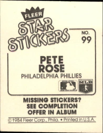 B5769- 1984 Fleer Stickers Baseball Card #s 1-126 -You Pick- 15+ FREE US SHIP - Picture 181 of 231