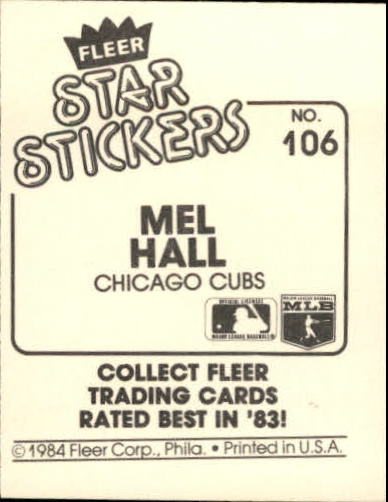 B5769- 1984 Fleer Stickers Baseball Card #s 1-126 -You Pick- 15+ FREE US SHIP - Picture 194 of 231