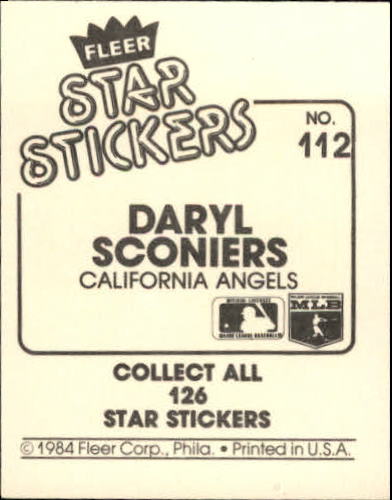 B5769- 1984 Fleer Stickers Baseball Card #s 1-126 -You Pick- 15+ FREE US SHIP - Picture 206 of 231