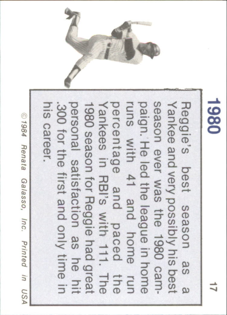 B3275- 1984 Galasso Reggie Jackson Card #s 1-30 -You Pick- 15+ FREE US SHIP - Picture 35 of 61