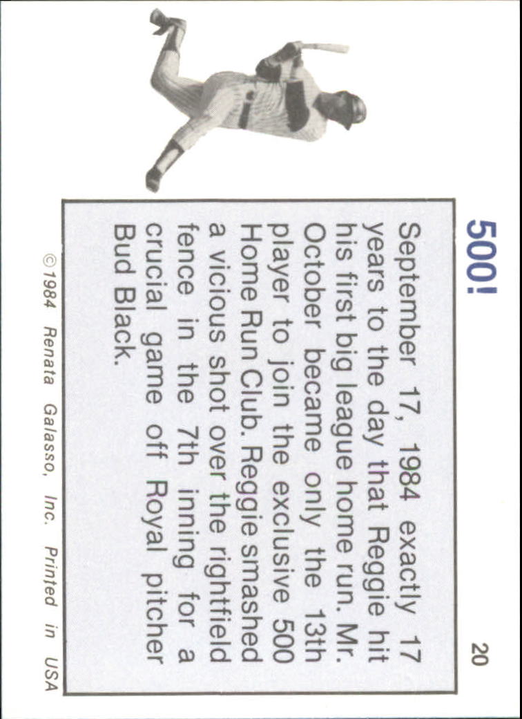 B3275- 1984 Galasso Reggie Jackson Card #s 1-30 -You Pick- 15+ FREE US SHIP - Picture 41 of 61