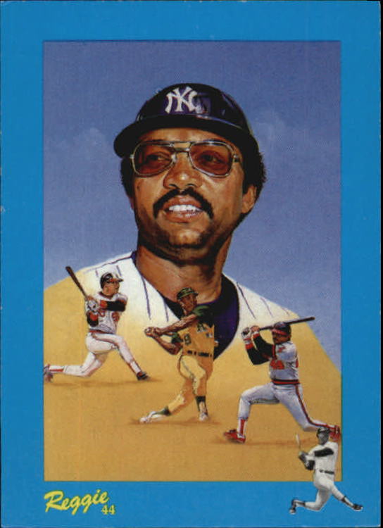1984 Galasso Reggie Jackson Mini #1 Reggie Jackson/(Stat Card)