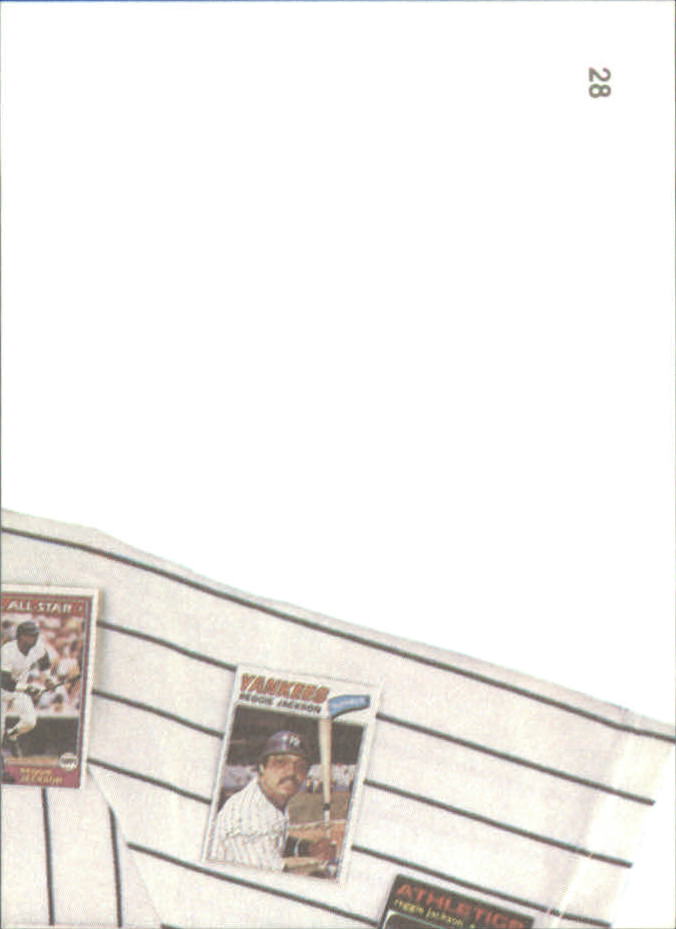 1984 Galasso Reggie Jackson Mini #28 Reggie Jackson/(Puzzle back;/top right) back image