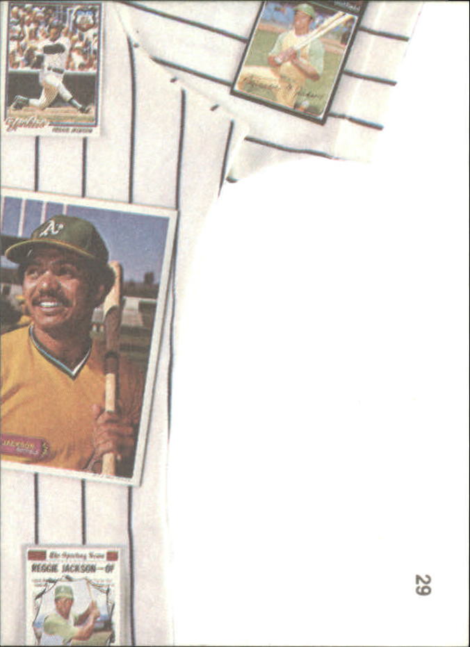 1984 Galasso Reggie Jackson Mini #29 Reggie Jackson/(Puzzle back;/middle right) back image