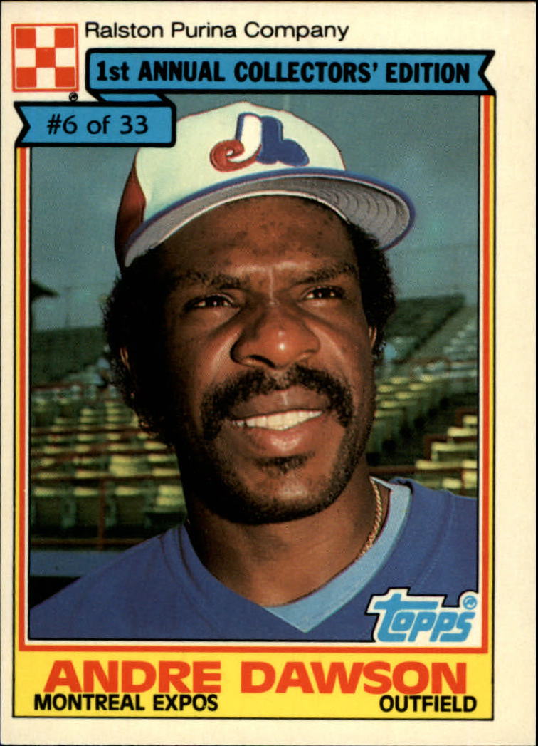 Andre Dawson autographed Baseball Card (Montreal Expos) 1981 Fleer All Star  Stickers #123