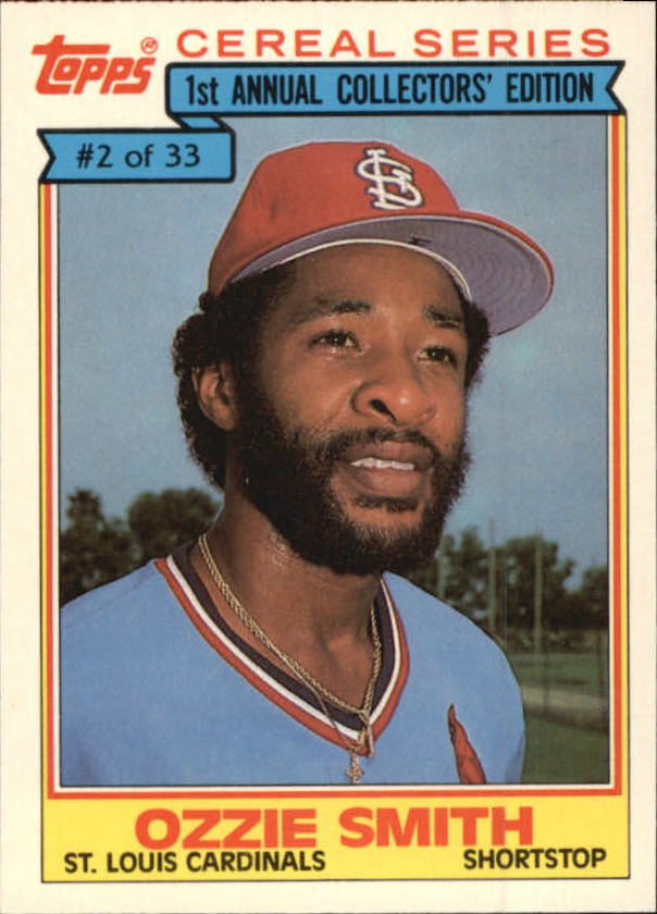 1984 Topps Cereal #2 Ozzie Smith