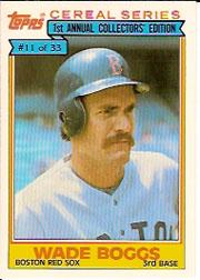 1984 Topps Cereal #11 Wade Boggs
