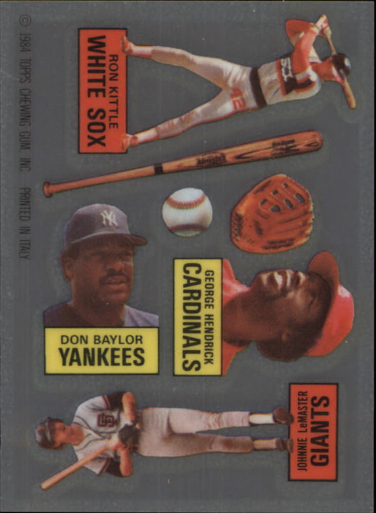 B6721- 1984 Topps Rub Downs Baseball Cards 1-32 -You Pick- 15+ FREE US SHIP - Picture 4 of 25