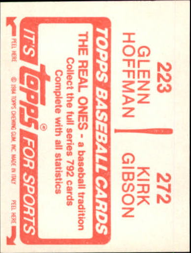 1984 Topps Stickers #223 Glenn Hoffman (272)