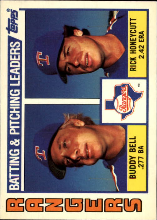 1984 Topps Tiffany #37 Texas Rangers TL/Buddy Bell/Rick Honeycutt/(Che