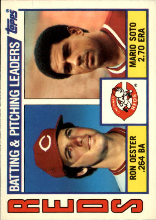 1984 Topps Tiffany #756 Reds TL/Ron Oester/Mario Soto/(Checklist on bac