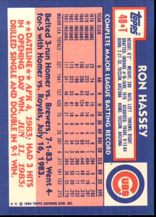 B1179- 1984 Topps Traded BB Card #s 1-132 +Rookies -You Pick- 15+ FREE US SHIP - Picture 85 of 223
