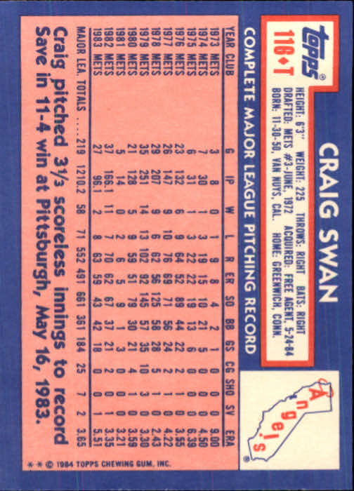 B1179- 1984 Topps Traded BB Card #s 1-132 +Rookies -You Pick- 15+ FREE US SHIP - Picture 193 of 223