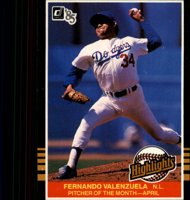 1985 Donruss Highlights #6 Fernando Valenzuela