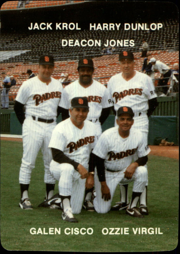 1985 Padres Mother's #27 Padres' Coaches/Jack Krol/Harry Dunlop/Deacon J -  NM-MT
