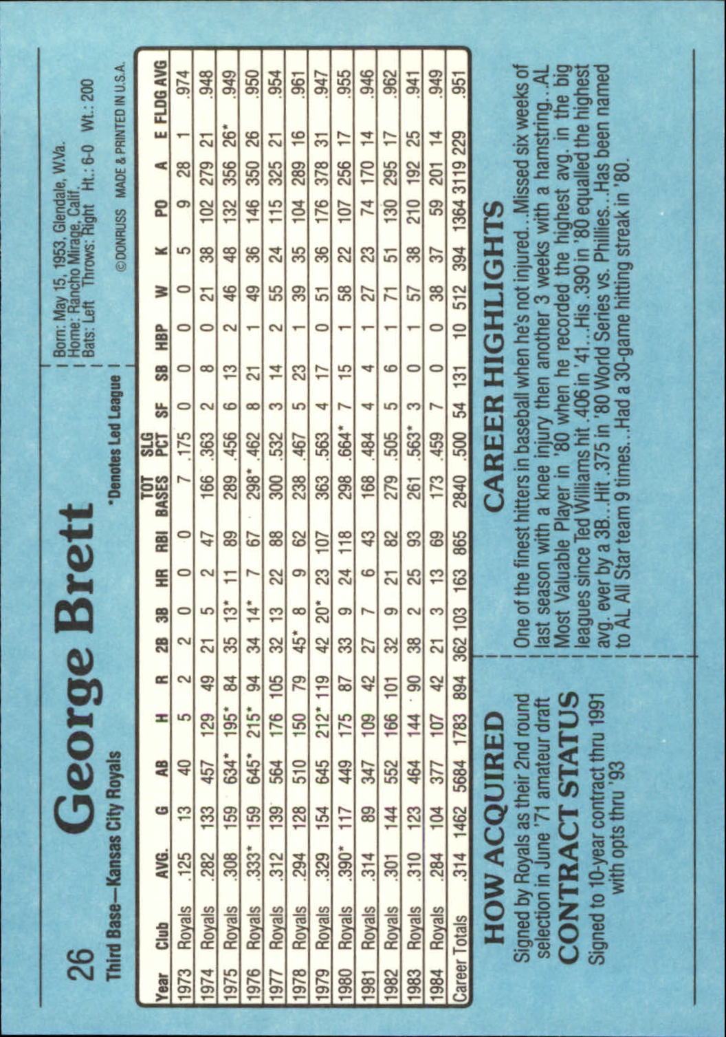 B2041- 1985 Donruss Action All-stars BB #s 1-60  -You Pick- 15+ FREE US SHIP