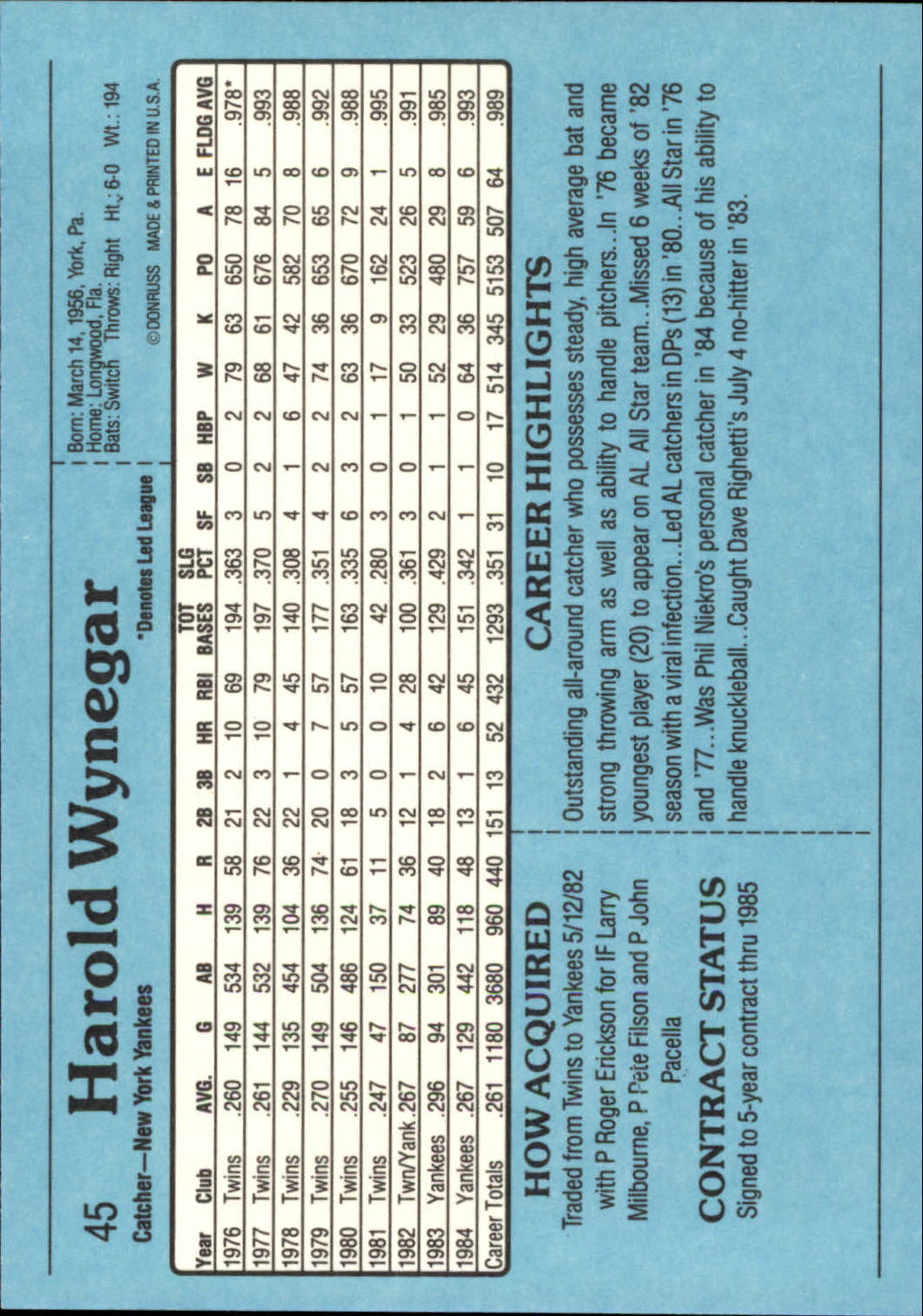 B2041- 1985 Donruss Action All-stars BB #s 1-60  -You Pick- 15+ FREE US SHIP