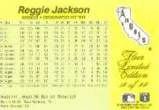 1985 Fleer Limited Edition #14 Reggie Jackson back image