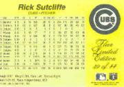 1985 Fleer Limited Edition #39 Rick Sutcliffe back image