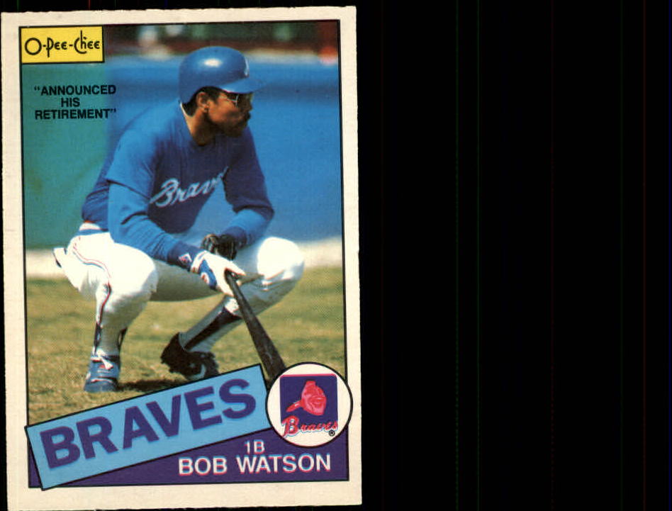 1985 O-Pee-Chee #51 Bob Watson/Announced his Retirement