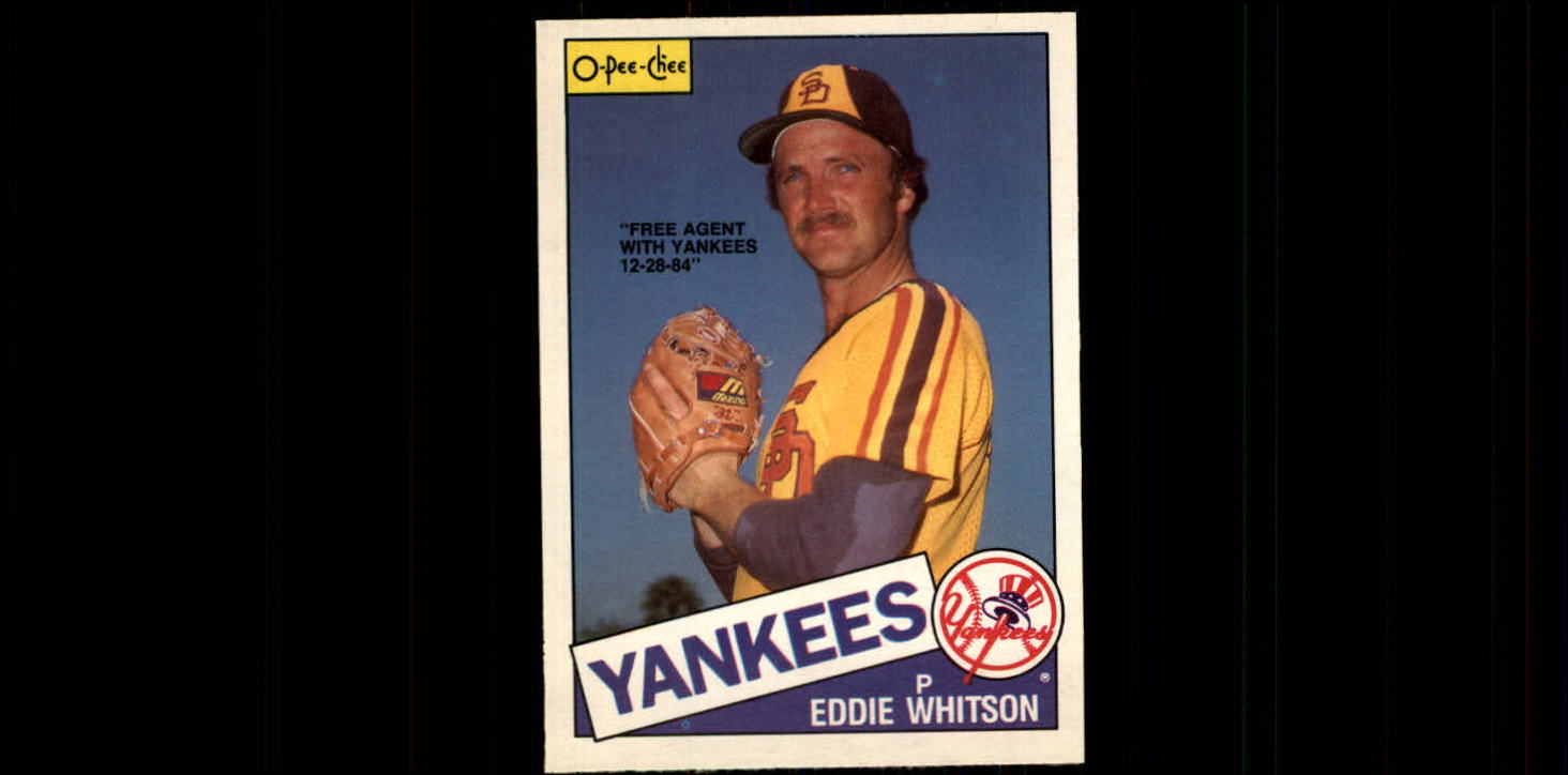 1985 O-Pee-Chee #98 Eddie Whitson/Free Agent with 12-28-84