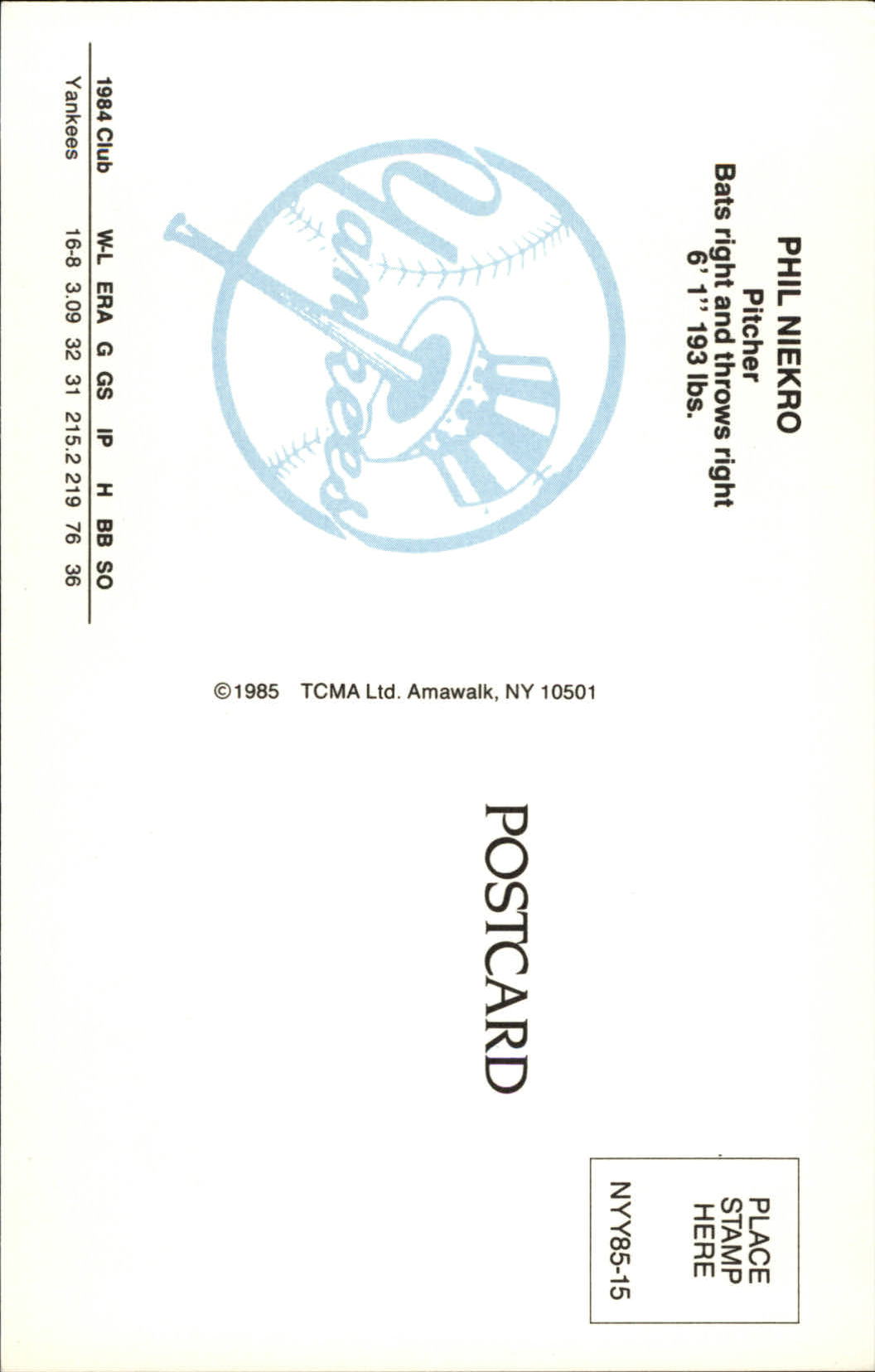 B6080- 1985 Yankees TCMA Cartoline BB Card #s 1-40 -Scegli tu- 15+ SPEDIZIONE GRATUITA US - Foto 23 di 57