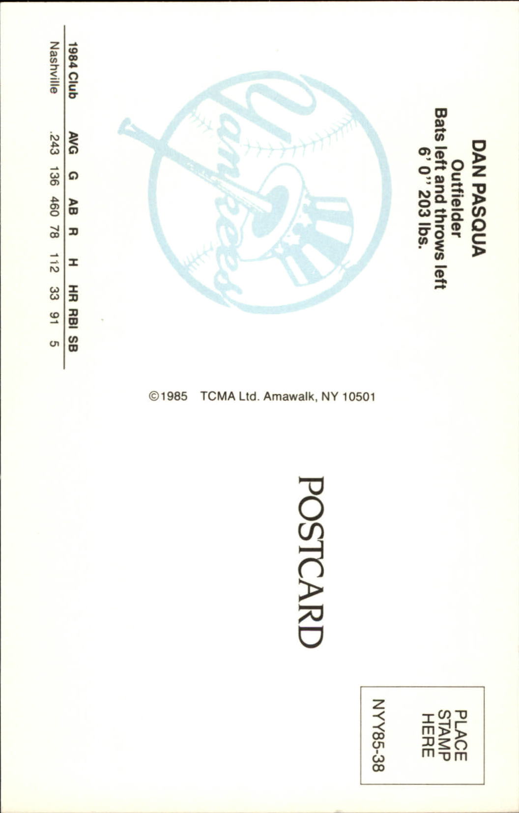 B6080- 1985 Yankees TCMA Cartoline BB Card #s 1-40 -Scegli tu- 15+ SPEDIZIONE GRATUITA US - Foto 53 di 57