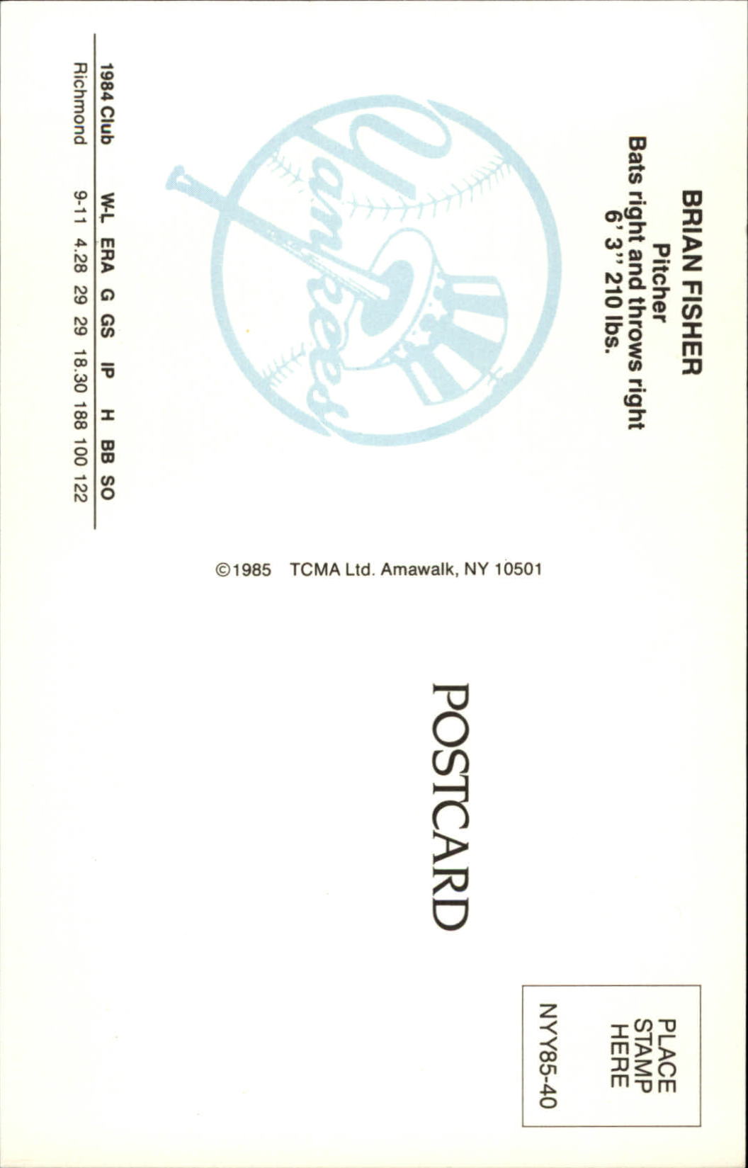 B6080- 1985 Yankees TCMA Cartoline BB Card #s 1-40 -Scegli tu- 15+ SPEDIZIONE GRATUITA US - Foto 57 di 57