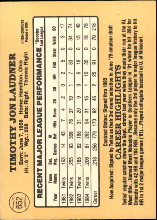 B2635- 1985 Donruss Baseball Cards 599-660 +Inserts -You Pick- 15+ FREE US SHIP - Picture 203 of 233