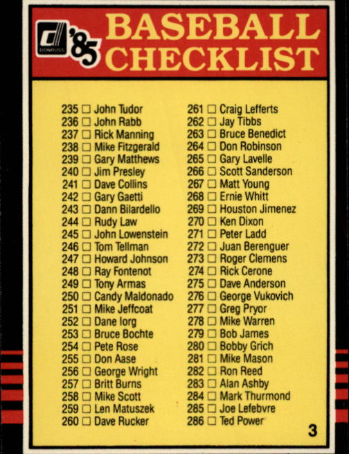 B2635- 1985 Donruss Baseball Cards 599-660 +Inserts -You Pick- 15+ FREE US SHIP - Picture 222 of 233